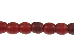 Small Oval Red Horn Bead Strand