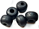 9mm Opaque Black Matt/Frosted Crow  Beads