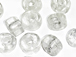 6mm Clear (Translucent) Matt/Frosted Crow  Beads