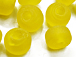 6mm Yellow (Translucent) Matt/Frosted Crow  Beads