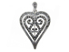 Sterling Silver Marcasite "Large Heart Pendant