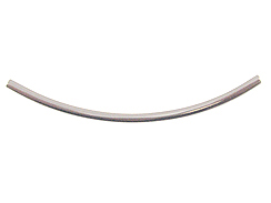 Sterling Silver 3.2x68mm Long Plain Curved Tubes
