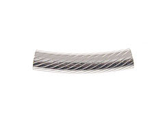 Sterling Silver 5x23mm Short Design Curved Tubes