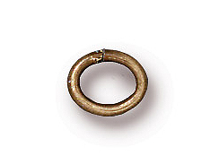 100 - TierraCast JUMP RING 6x5mm Oval Oxidized Brass