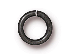 100 - TierraCast JUMP RING 7.5mm Round Black Plated