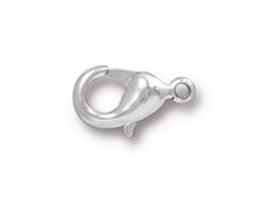 20 - TierraCast 12mm Bright Silver Plated Lobster Clasp