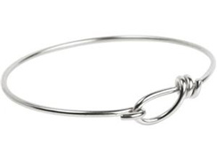 TierraCast Hand Made 12 Gauge Wire Bangle Bracelet, 7.5 inch, Silver Plated