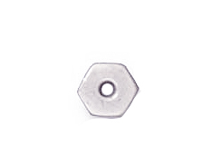 100 - TierraCast Bright Silver Plated 4mm Hex Heishi Spacer Bead