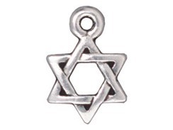 20 - TierraCast Pewter Star of David Pendant Antique Silver Plated