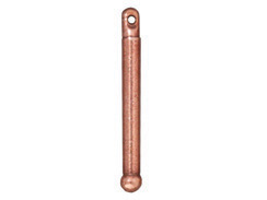 10 - TierraCast Pewter Bead Bar 1 inch, Antique Copper Plated