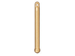 10 - TierraCast Pewter Bead Bar 1 inch, Bright Gold Plated