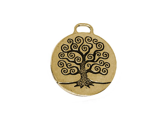 5 - TierraCast Pewter Pendant Tree of Life Oxidized Brass