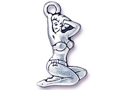10 - TierraCast Pewter DROP Pin Up, Antique Silver Plated