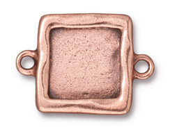 5 - TierraCast Pewter Simple Square Link Antique Copper Plated