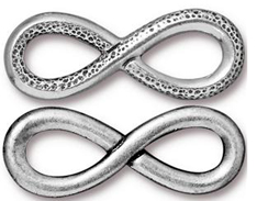 4 - Tierracast Antique Silver Plated Pewter Infinity Link