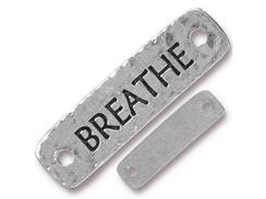 TierraCast Antique Silver Finish Pewter Breathe Bar Connector Link 1.5 Inch 