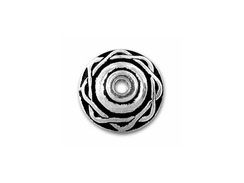 20 - TierraCast Pewter BEAD CAP Celtic Antique Silver Plated
