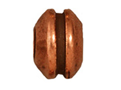 20 - TierraCast Pewter BEAD Grooved Large Hole Spacer, Antique Copper Plated
