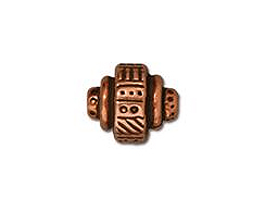 10 - TierraCast Pewter BEAD Ethnic Barrel Antique Copper Plated