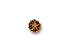 20 - TierraCast Pewter BEAD CAP Tiffany Antique Gold Plated