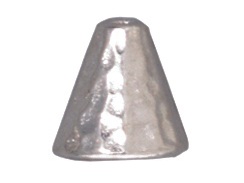 CONE-Hammered, 8 X 6mm   (Antique Silver Plated)