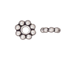 20 - TierraCast Pewter BEAD Daisy, Antique Silver Plated