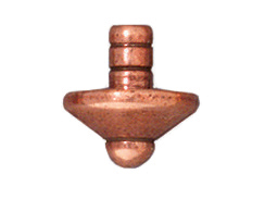 20 - TierraCast Pewter BEAD CAP Basic, Antique Copper Plated