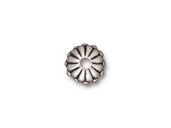 10 - TierraCast Pewter BEAD Joy Antique Silver Plated 