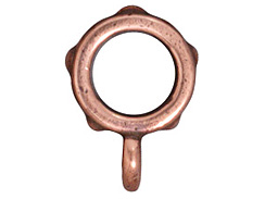 10 - TierraCast Pewter BAIL Legend with Large Hole Antique Copper Plated 
