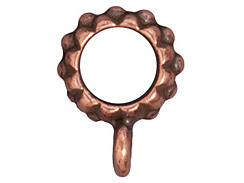 10 - TierraCast Pewter BAIL Joy with Large Hole Antique Copper Plated 