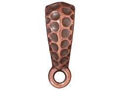 5 - TierraCast Pewter BAIL Hammertone with Large Hole Antique Copper Plated 