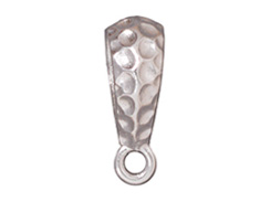 5 - TierraCast Pewter BAIL Hammertone with Large Hole Bright Rhodium Plated 