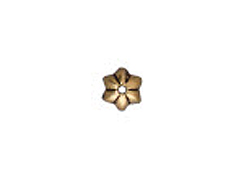 20 - TierraCast Pewter BEAD CAP Talavera Star, Antique Gold Plated 