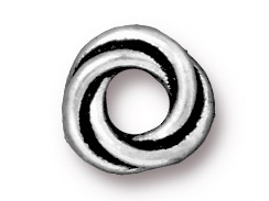 TierraCast Antique Silver 8mm Twist Large Hole Spacer