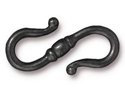 10 - TierraCast Pewter CLASP Classic S Hook Black Finish