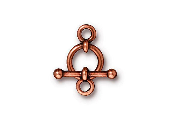 10 - TierraCast Pewter CLASP  3/8 inch Anna Antiqued Copper Plated