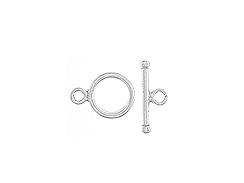 Small Plain Pewter Toggle Clasp