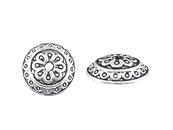 Antique Silver Plated Pewter Bead Cap