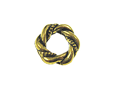 Gold Plated Twisted Pewter Ring