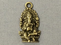 Brass Ganesh Charm Pewter Pendant