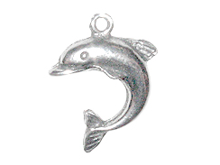 Pewter Left Facing Dolphin Charm