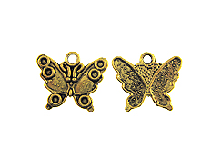 Gold Plated Butterfly Pewter Pendant