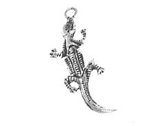 Movable Gecko Pewter Pendant