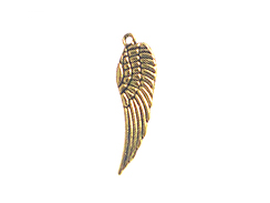 Angel Wings Antique Gold Plated Pewter Pendant