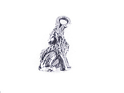 Howling Wolf Pewter Pendant