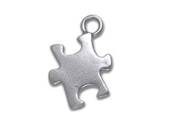 Pewter Puzzle Piece Autism Awareness Charm- (15.5 X 12mm)