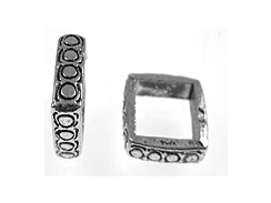 Square Large Hole Pewter Spacer Bead