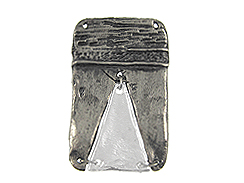 Two Toned Triangle Pewter Pendant