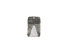 Small Two Toned Triangle Pewter Pendant