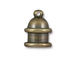 2 - TierraCast Pagoda Brass Cord End 6mm internal Diameter Antique Brass Finish
